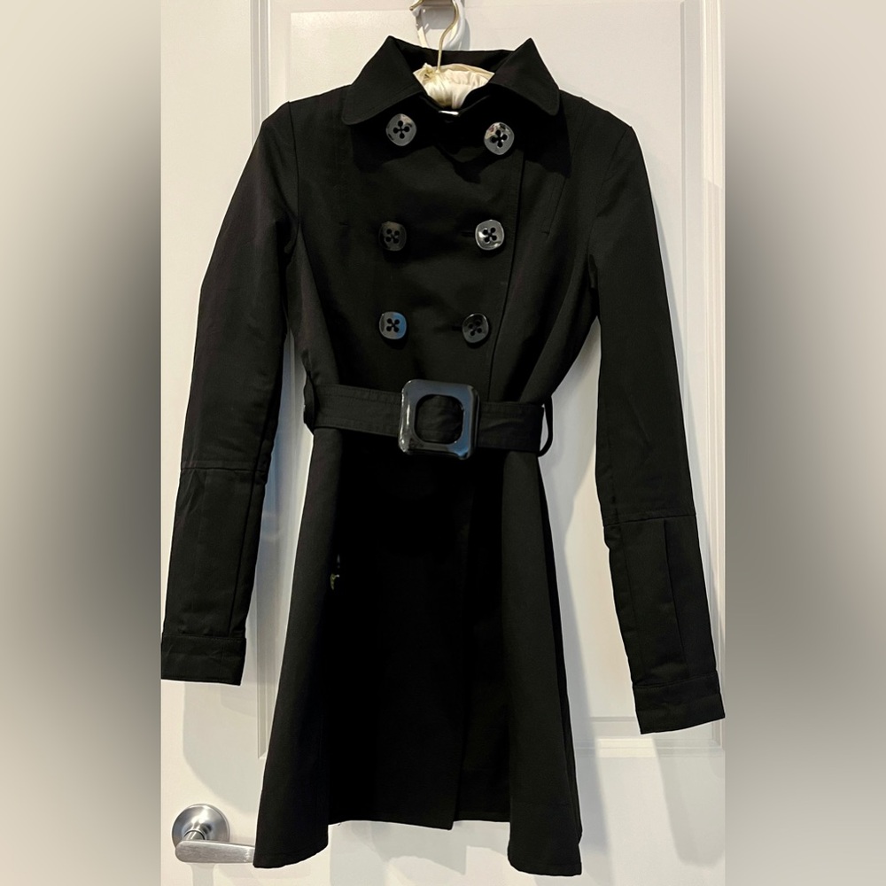 Soia & Kyo Black Trench Coat - Picture 4 of 8